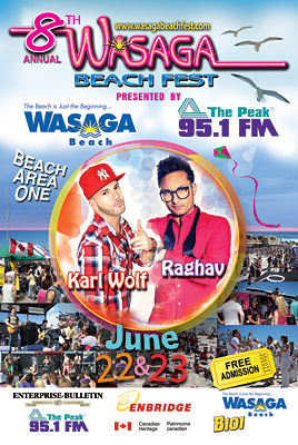 7th Annual Wasaga Beach Fest presented by Wasaga Beach and The Peak 95.1 FM